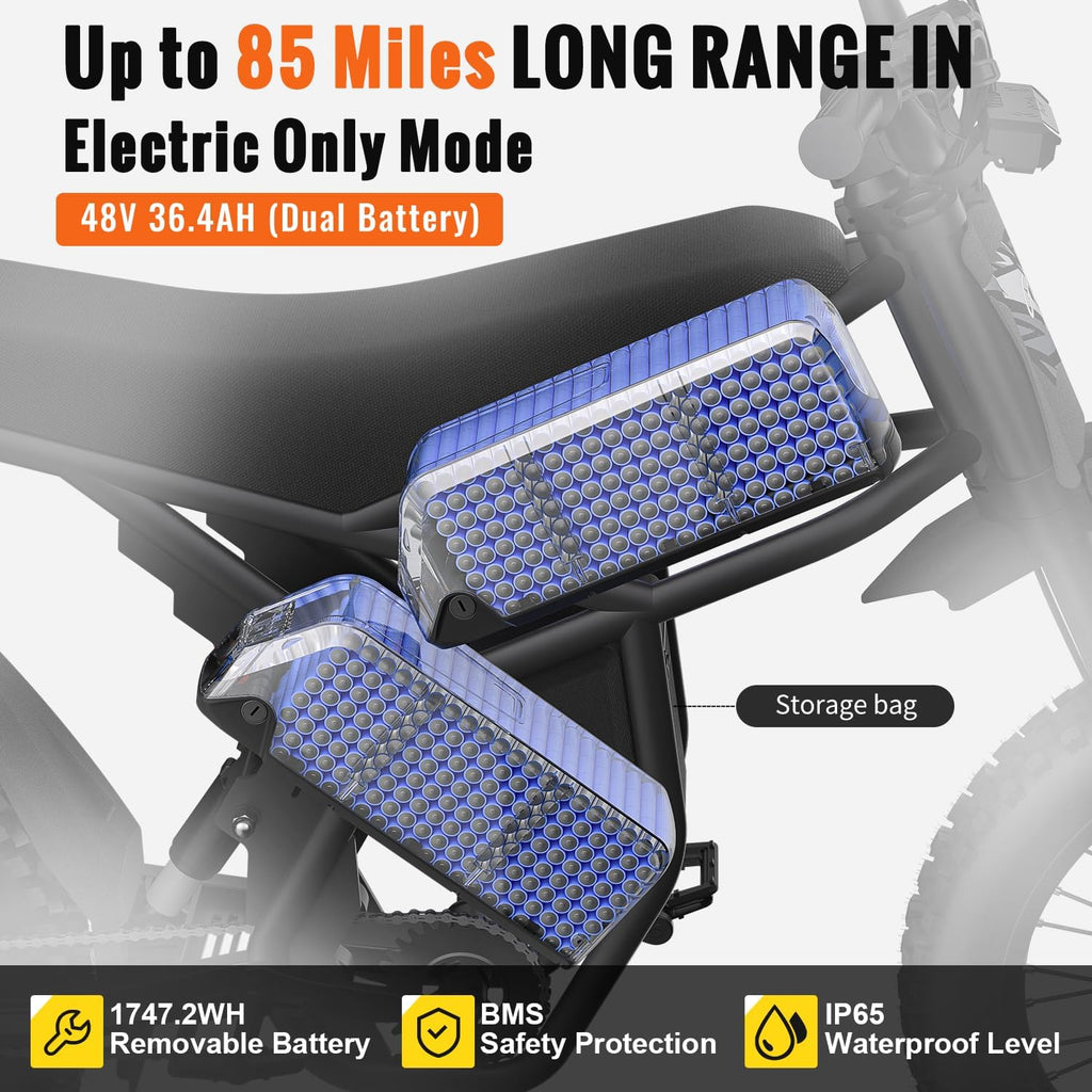 Upgraded Winter Ebike for Adults, 50MPH 60V 3000W