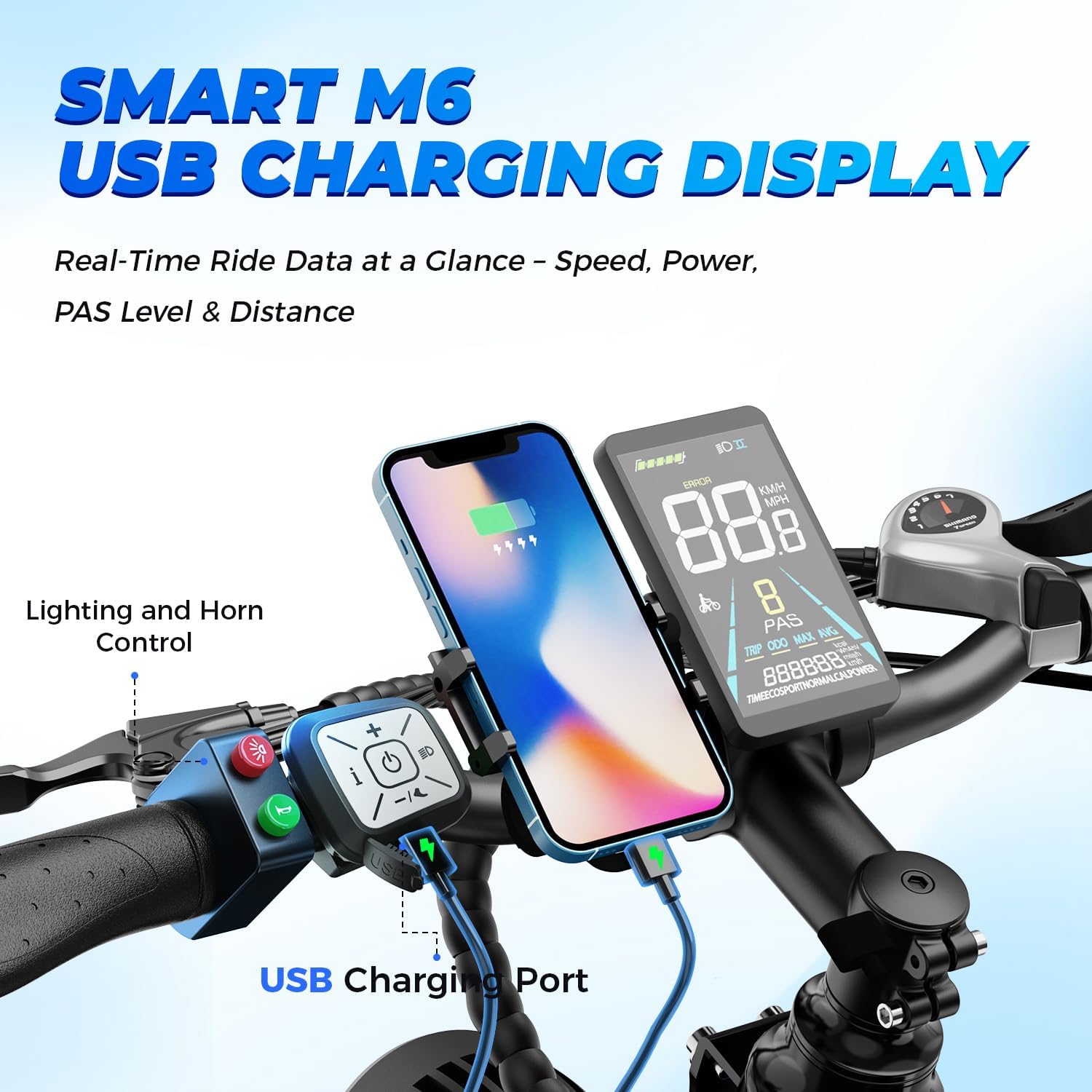 M2 pro Electric Bike,1800W Peak Motor Electric Bike Mountain Bike