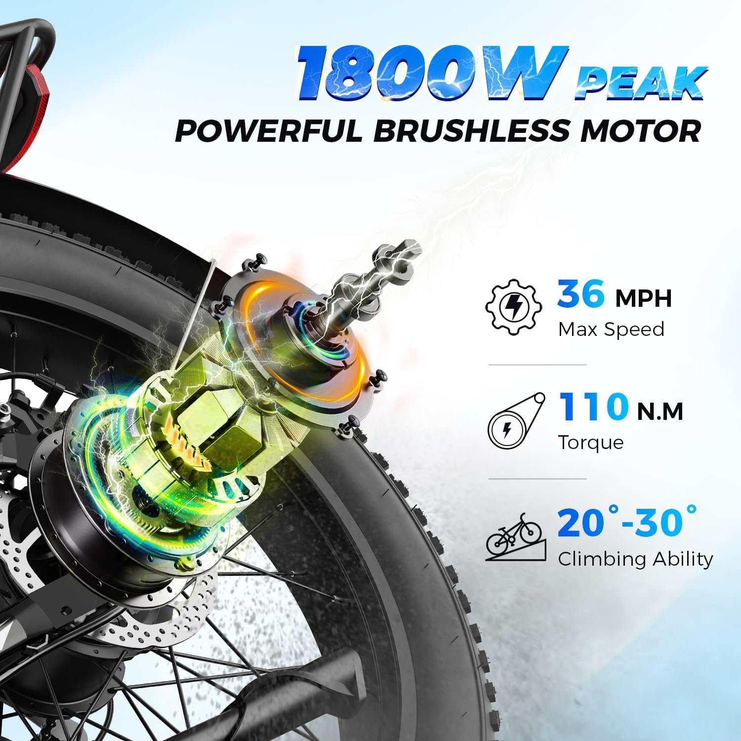 M2 pro Electric Bike,1800W Peak Motor Electric Bike Mountain Bike