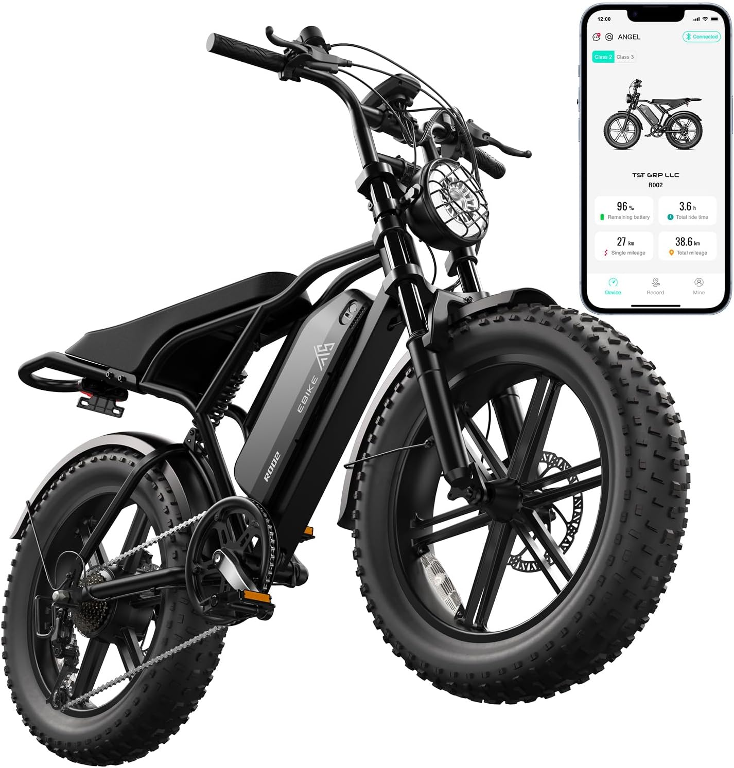 TST Electric Bike for Adults 1500W Peak 20" Fat Tire All-Terrain E-Bike