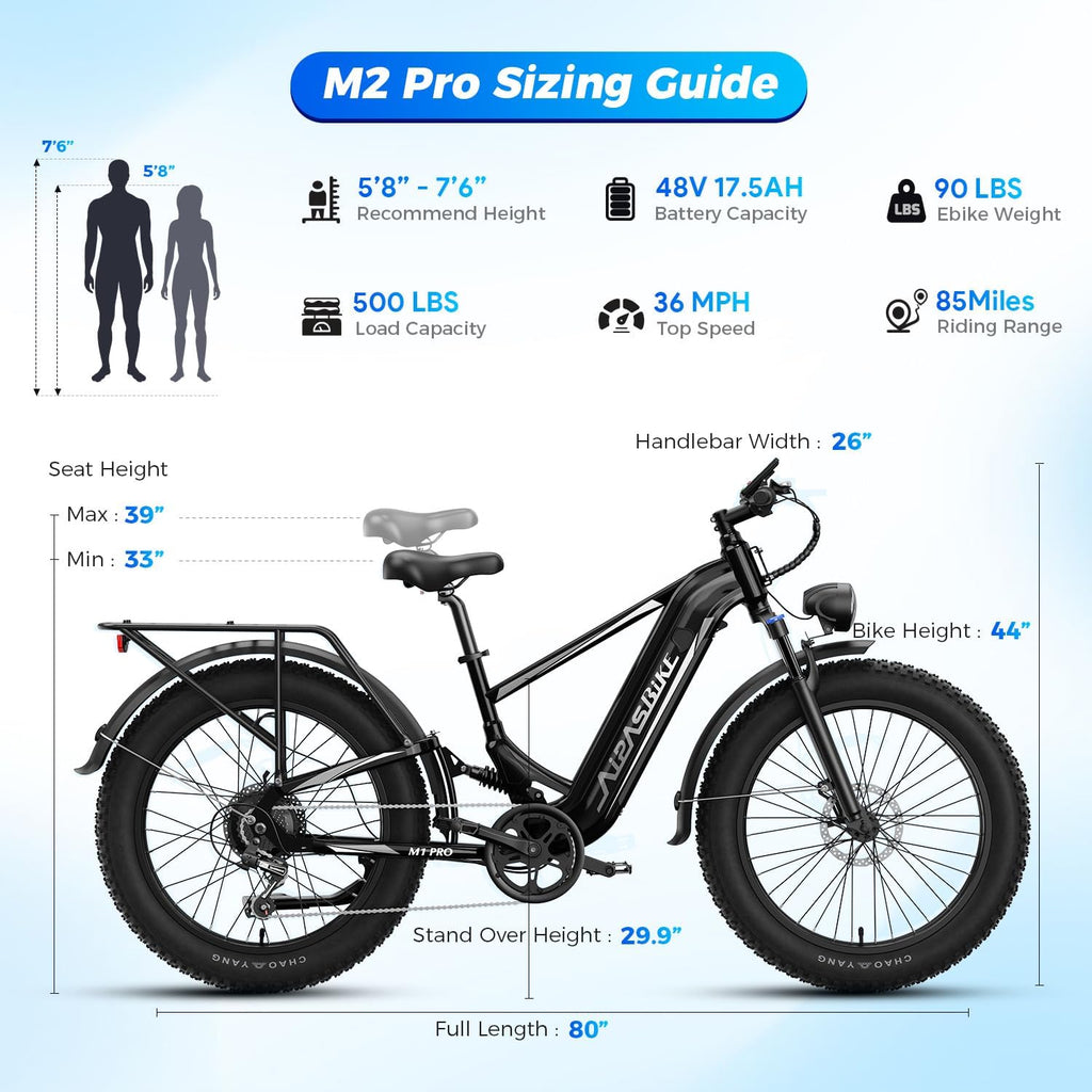 M2 pro Electric Bike,1800W Peak Motor Electric Bike Mountain Bike