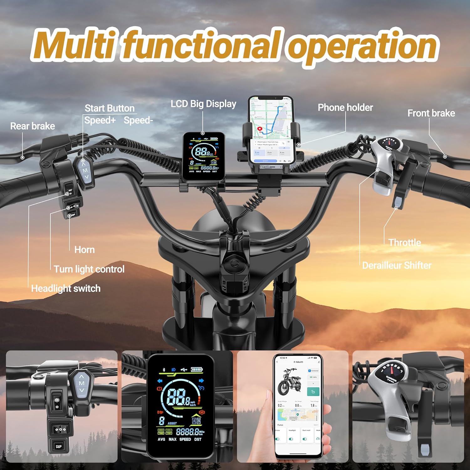 Electric ebike | Full Suspension | 31MPH Top Speed | Range 40-70 Miles