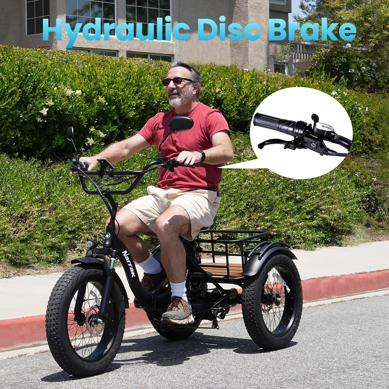 Electric Tricycle for Adults,Fat Tire Folding Electric Trike